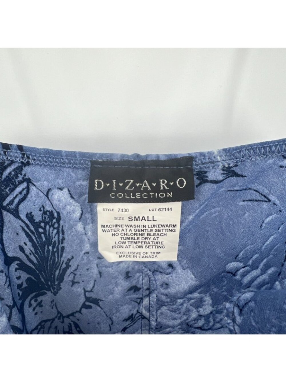 Dizaro Collection Y2K Blue Print Spaghetti Strap Midi Dress Size Small - Picture 4 of 5